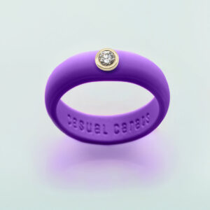 Purple Diamond Silicone Ring