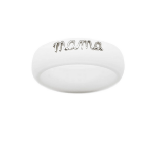 Sterling Silver Mama Silicone Ring