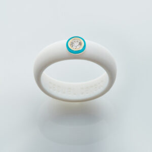 14K Turquoise Ceramic Bezel