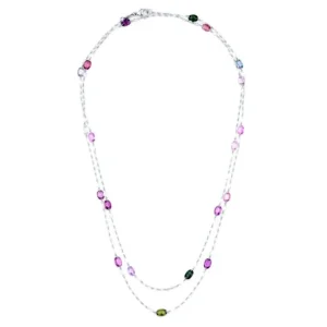 1012-131 – Multi-Sapphire Chain Necklace