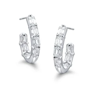 JB Star Diamond Hoop Earrings 2367-002