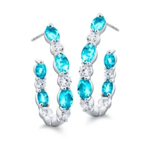 JB Star Paraiba Hoop Earrings 7318-021