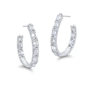 JB Star Diamond Hoop Earrings 7336-003