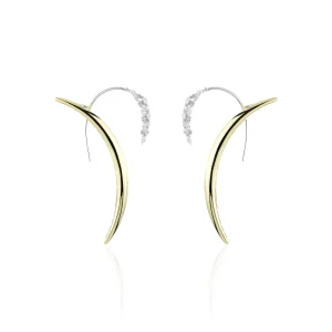 Golden Strada Clip Earrings